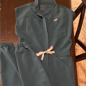 Figs Caribbean Blue Jumpsuit